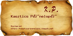 Kasztics Pénelopé névjegykártya